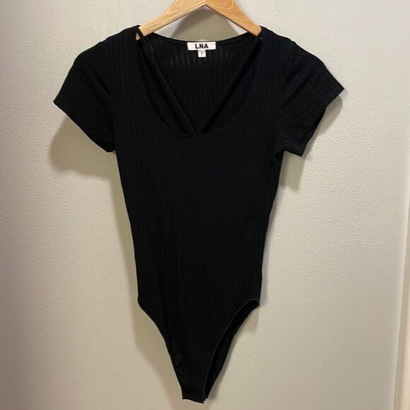 Lna woman’s black ribbed bodysuit - Picture 1 of 9